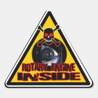 PEGATINA TRIANGULAR STICKER DANGER ROTARY