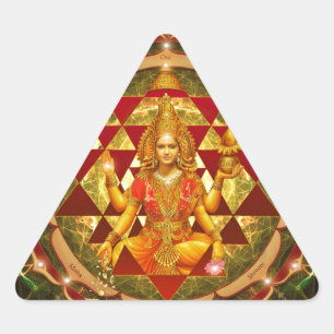Pegatina Triangular Stotram en Devi Lakshmi-Shri yantra