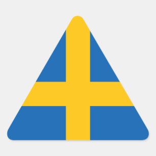 Pegatina Triangular Suecia - bandera sueca