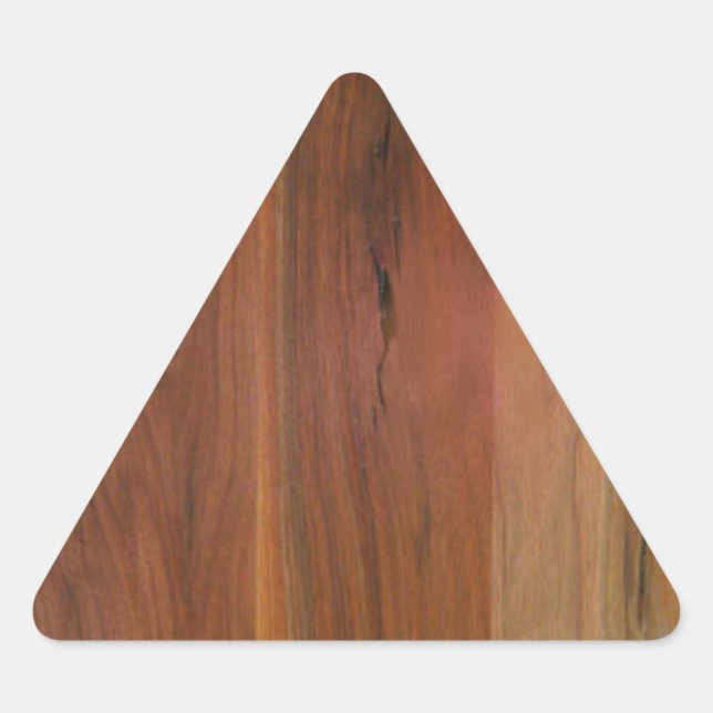 Pegatina Triangular Suelo de grano de madera oscura (Anverso)