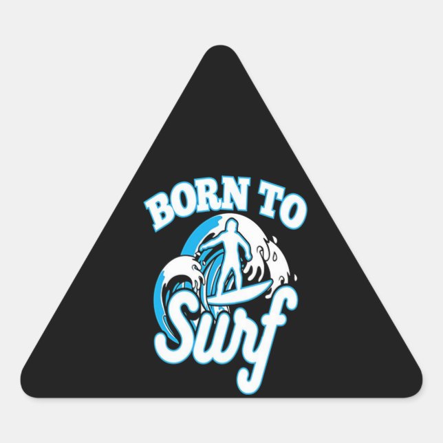 Pegatina Triangular Sueño Del Sulfín: Papá Nació En El Surf (Anverso)