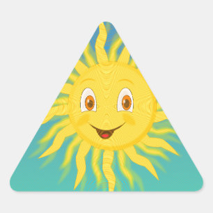Pegatina Triangular Sunshine con líneas circulares