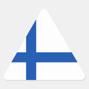Pegatina Triangular Suomen Lippu - Bandera de Finlandia