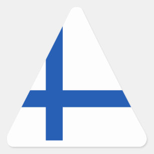 Pegatina Triangular Suomen Lippu - la bandera de Finlandia