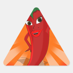 Pegatina Triangular Superestrella del Red Pepper
