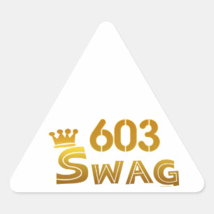 Pegatina Triangular Swag de 603 New Hampshire