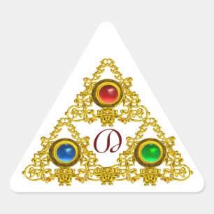 PEGATINA TRIANGULAR TALISMAN MAGIC ELFIC /GOLD TRIANGLE MONOGRAM