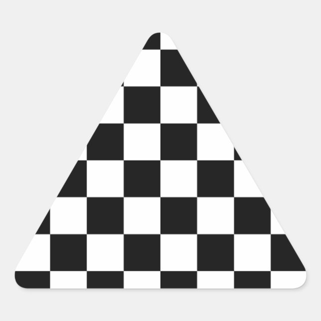 Pegatina Triangular Tarjeta de comprobación de diseño de Carreras de m (Anverso)