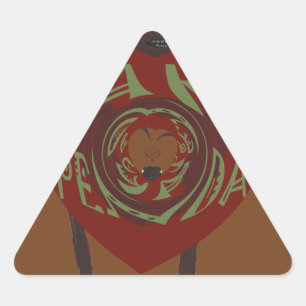Pegatina Triangular ¡Te amo! Nakupenda Sana