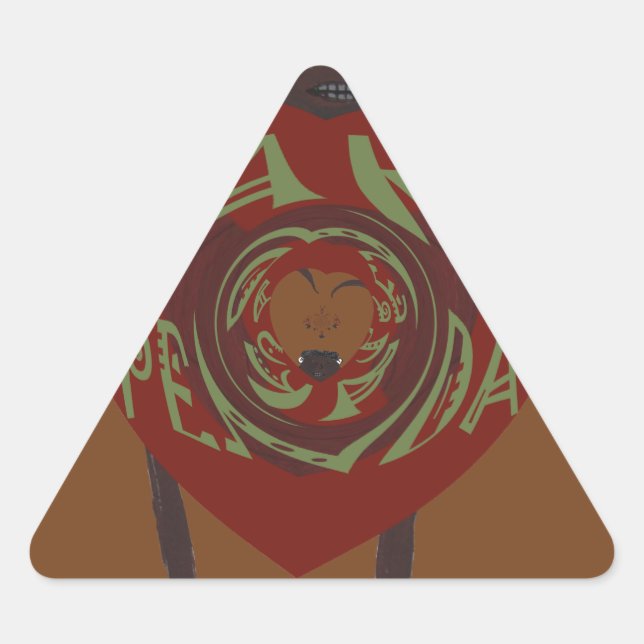 Pegatina Triangular ¡Te amo! Nakupenda Sana (Anverso)