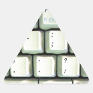 Pegatina Triangular Teclado de máquina de escribir
