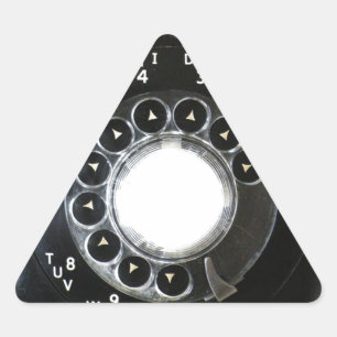 Pegatina Triangular Teléfono de Rotary