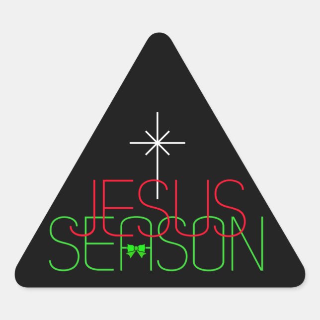 Pegatina Triangular Temporada de Jesús (Anverso)