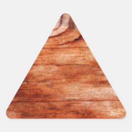 Pegatina Triangular Textura de grano de madera