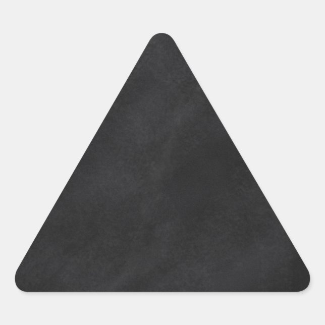 Pegatina Triangular Textura del tablero de papel negro retro (Anverso)