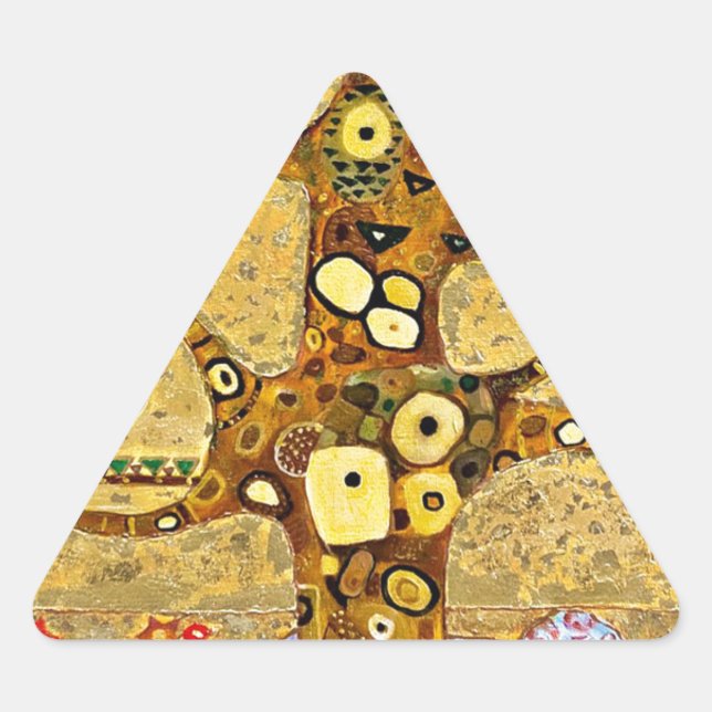 Pegatina Triangular “ The Tree of Life ” , Gustav Klimt (Anverso)