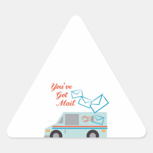 Pegatina Triangular Tienes correo