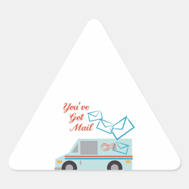 Pegatina Triangular Tienes correo (Anverso)