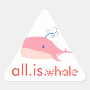 Pegatina Triangular Toda es ballena (el rosa)