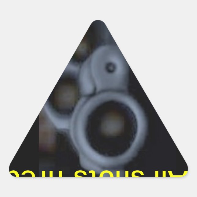 Pegatina Triangular Todos los disparos (Anverso)