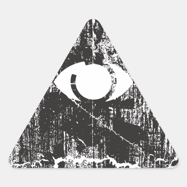 Pegatina Triangular Todos viendo la vista (Anverso)
