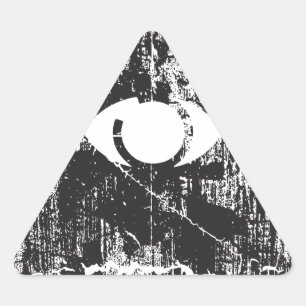 Pegatina Triangular Todos viendo la vista