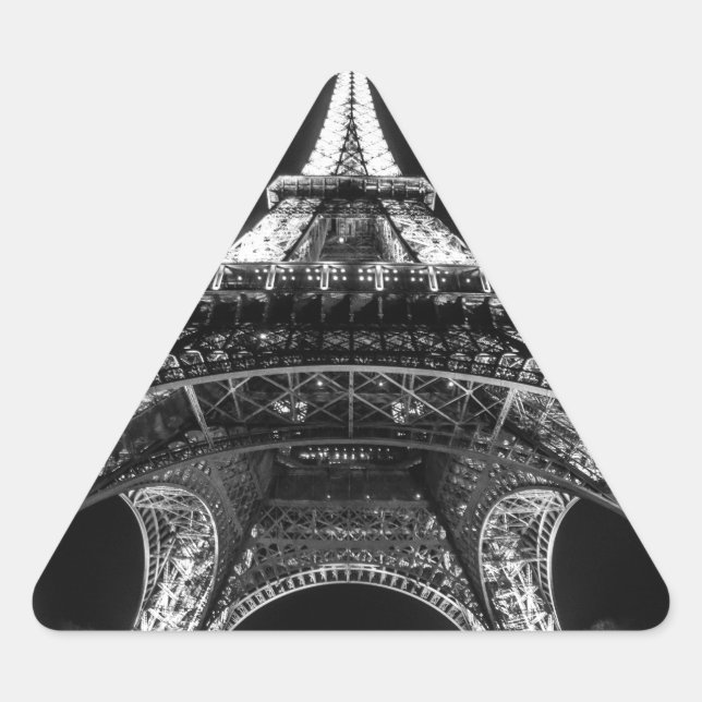 Pegatina Triangular Torre Eiffel París Francia (Anverso)