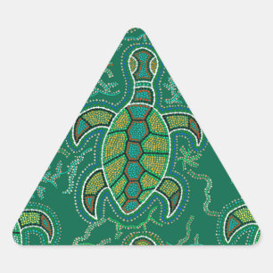 Pegatina Triangular Tortuga del Caribe