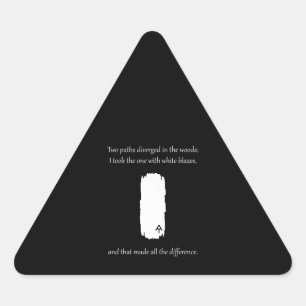 Pegatina Triangular Trayecto Apalache Caminos Blancos Diversos