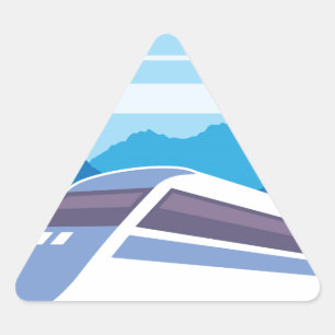 Pegatina Triangular Tren rápido