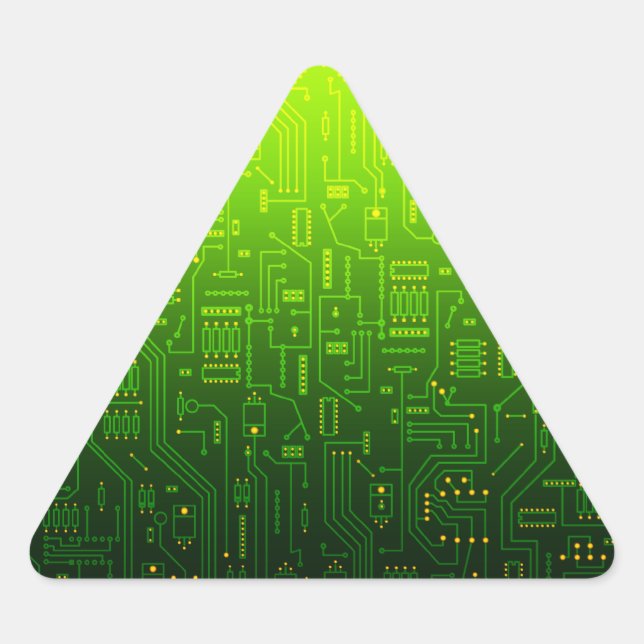 Pegatina Triangular triángulo cpu (Anverso)