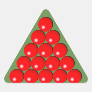 Pegatina Triangular Triángulo de Snooker - Bolas rojas