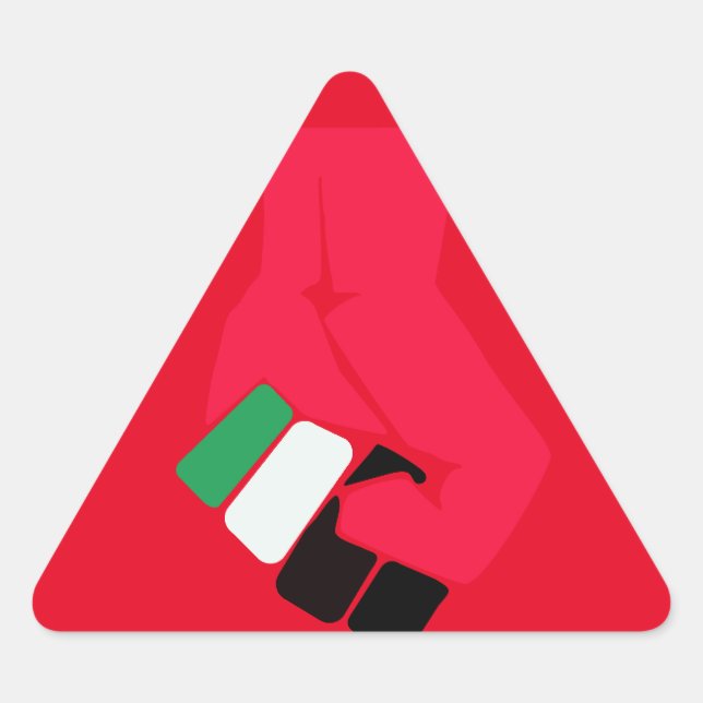 PEGATINA TRIANGULAR TRIÁNGULO ROJO (Anverso)