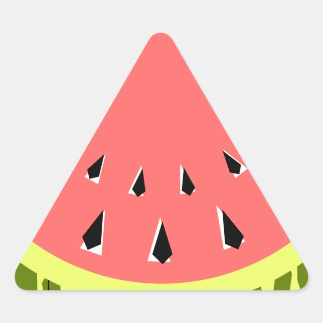 Pegatina Triangular Triángulo rosa de la sandía (Anverso)