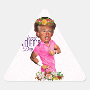 Pegatina Triangular triunfo del día de las madres felices
