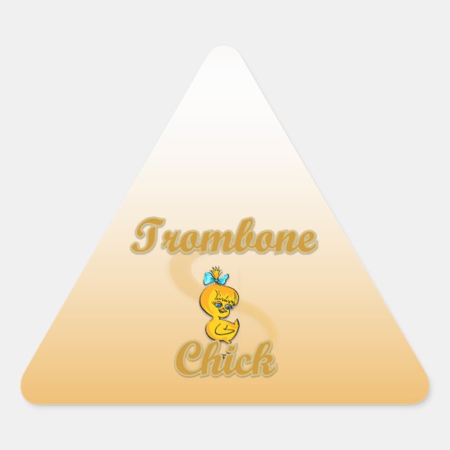 Pegatina Triangular Trombone Chick (Anverso)