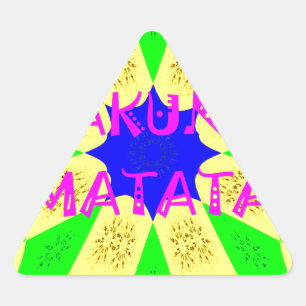 Pegatina Triangular Último Hakuna Matata Hermoso Colo de Diseño Increí