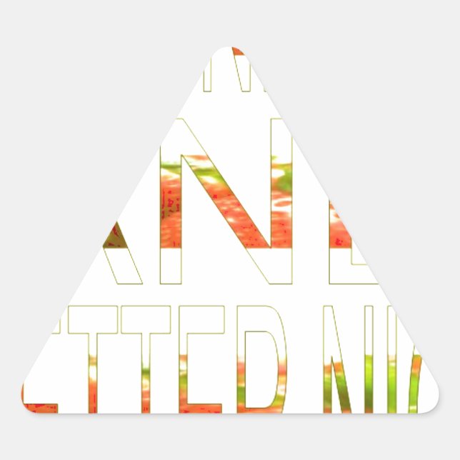 Pegatina Triangular Un buen día y un mejor arte nocturno (Anverso)