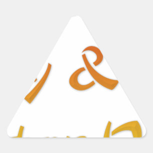 Pegatina Triangular Un buen día y un mejor diseño de arte de texto noc