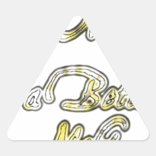 Pegatina Triangular Un buen día y una mejor cita nocturna Imprimir art