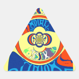 Pegatina Triangular Un colorido cambio en Estados Unidos: Un diseño fe