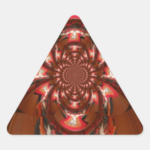 Pegatina Triangular Un diseño africano divertido y colorido