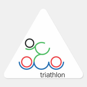 Pegatina Triangular Un gran regalo de Triatlón para tu amigo o familia