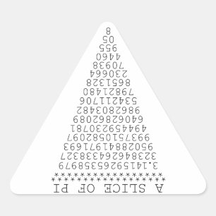Pegatina Triangular Un trozo de gráfico de Pi