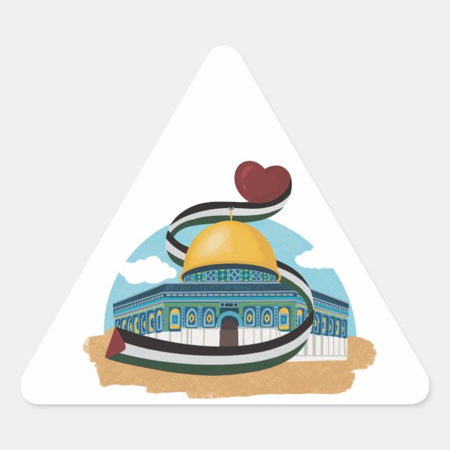 Pegatina Triangular Únete hoy al movimiento por la justicia y la solid (Anverso)