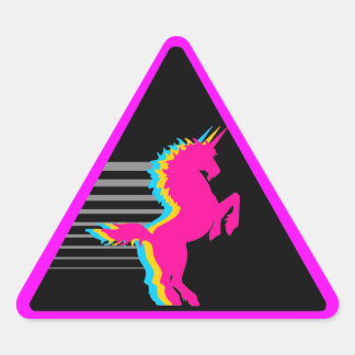 Pegatina Triangular Unicornio de Corey Tiger 80