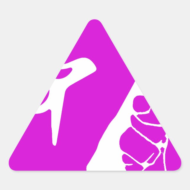 Pegatina Triangular Unidad, amor y paz, hermandad_ (Anverso)