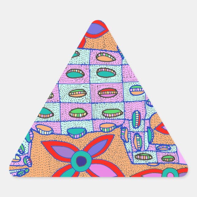 Pegatina Triangular Vagabundo de la Playa Croc (Anverso)