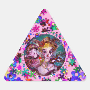 PEGATINA TRIANGULAR VALENTINE VENETIAN MASQUERADE CONFETTI