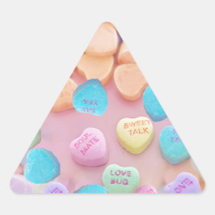 Pegatina Triangular valentines caramelos
